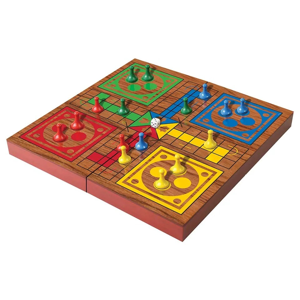 Ambassador - Folding Wood Ludo Set