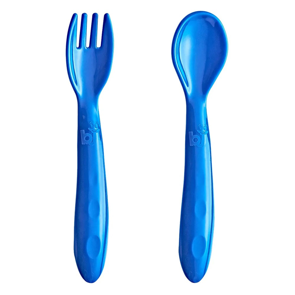 Babyjem - Baby Spoon & Fork Set - Blue