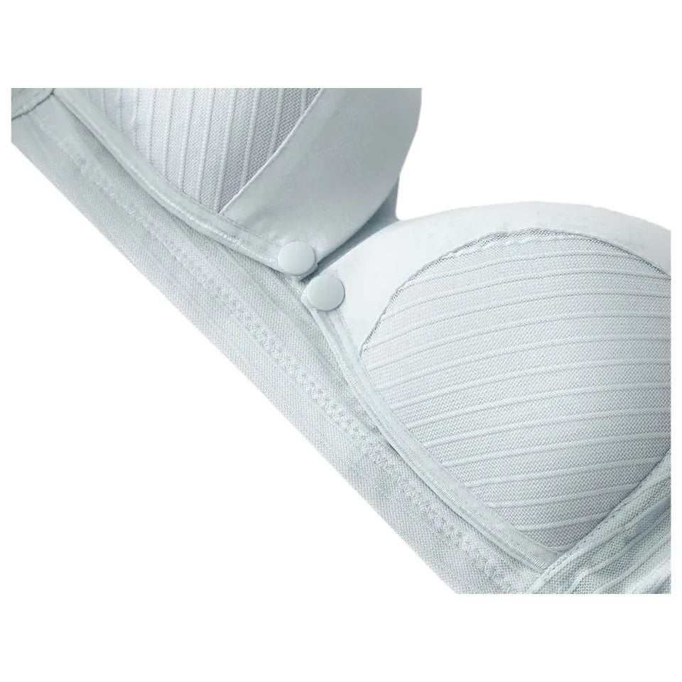 Okus - Comfy Cotton Maternity & Nursing Bra - Light Grey - Medium