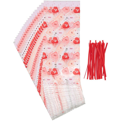 Wilton Conversation Hearts Treat Bags and Ties, Set of 20
