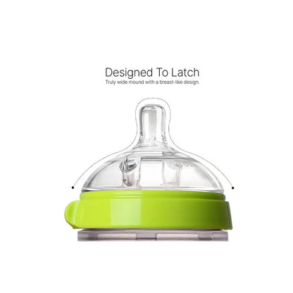 زجاجة الرضاعة كوموتومو ناتشورال فيل للأطفال - أخضر وأبيض، 150 مل