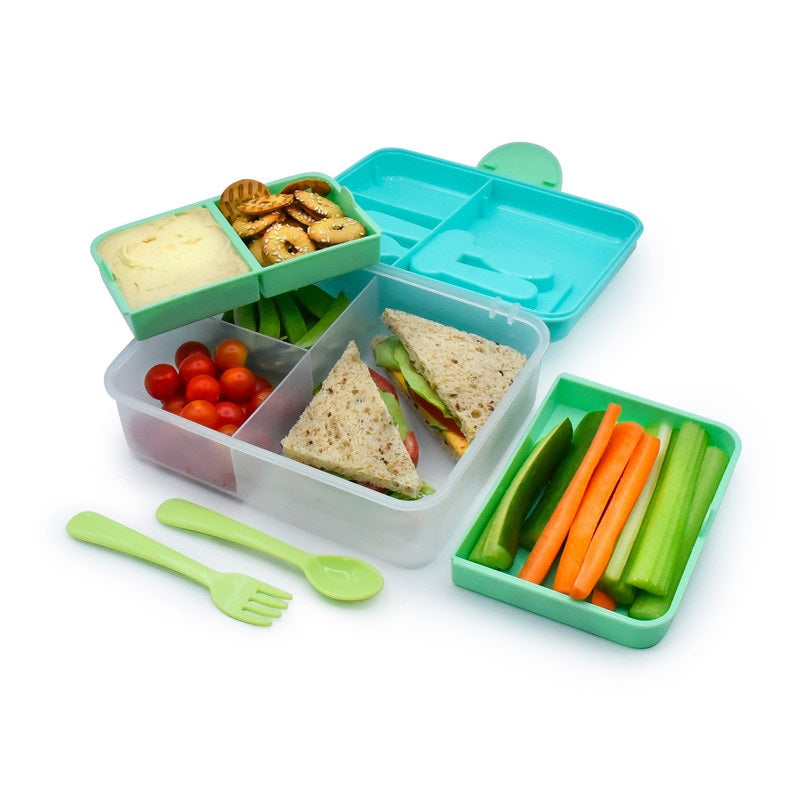 Melii - 2 Tier Bento Lunch Box - Turquoise