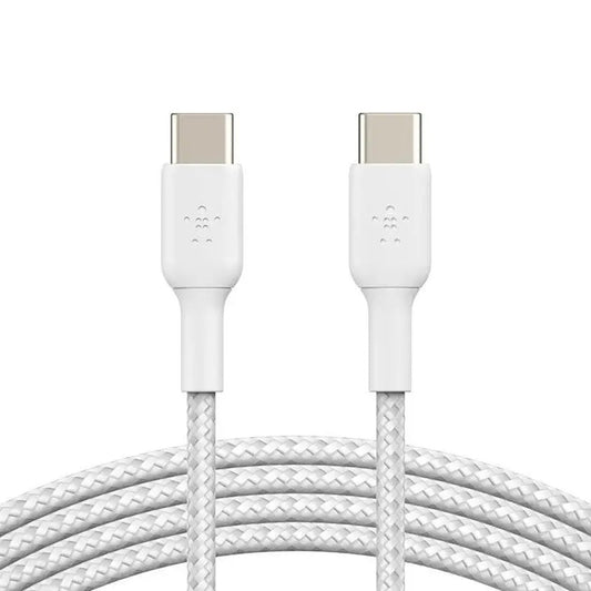 Belkin BOOST CHARGE Braided USB-C to USB-C Cable, White