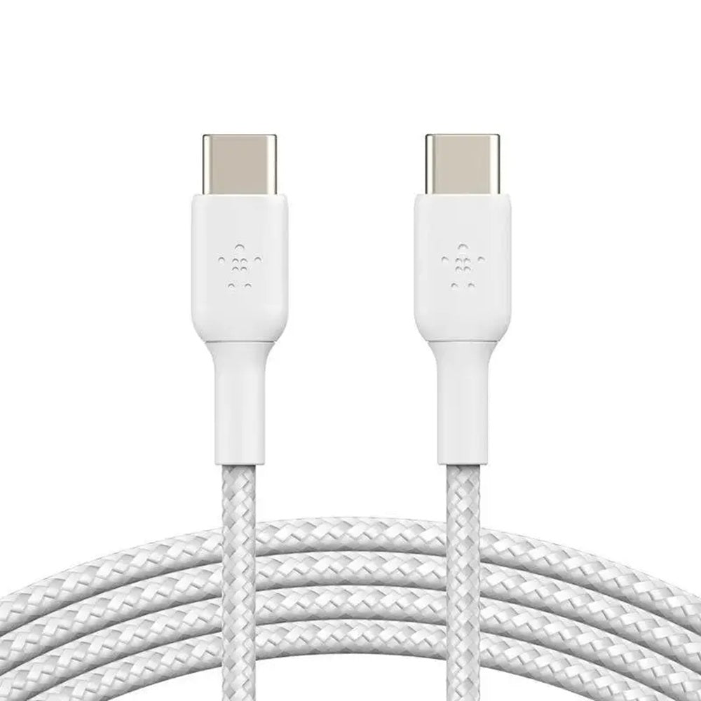 Belkin BOOST CHARGE Braided USB-C to USB-C Cable, White
