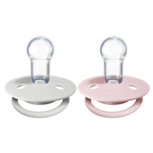Bibs - Pacifier DeLux Silicone - 0-3Y - Pack of 2 - Haze/Blossom