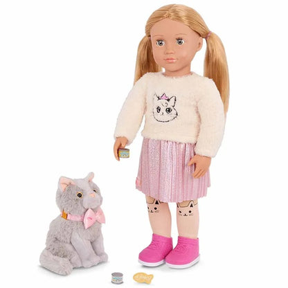 Our Generation - Sheela And Sammy Doll With Pet Kitten