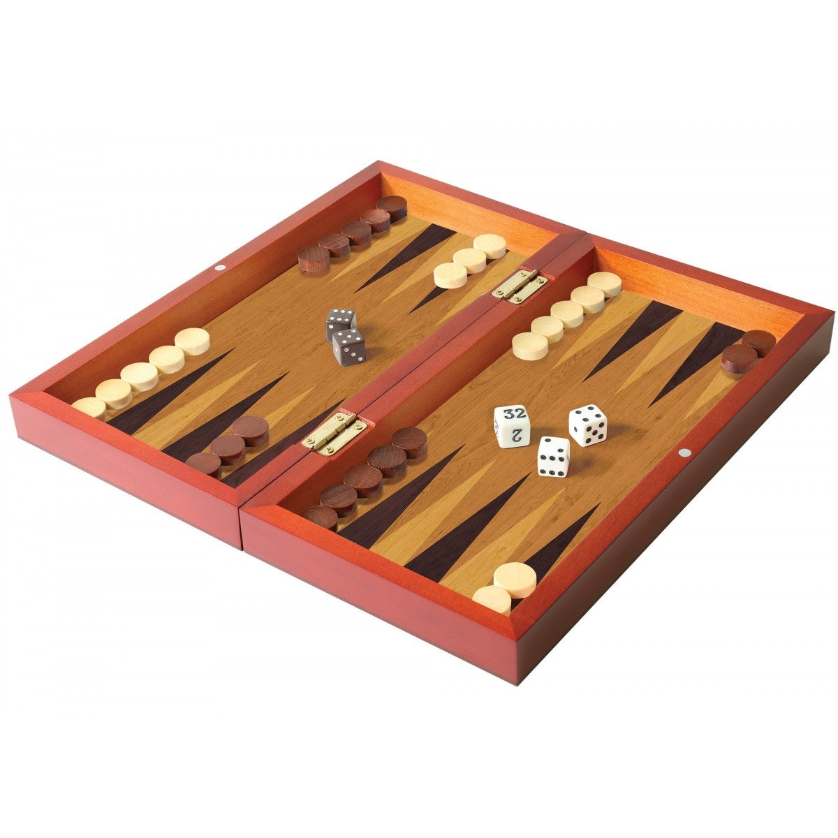 Ambassador - Folding Wood Backgammon Set