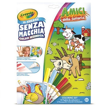 Crayola Color Wonder Coloring Pad & Markers - Animal Friends