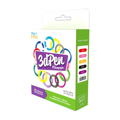 myFirst - Filaments - 3D Pen - 5 Colours - Warm