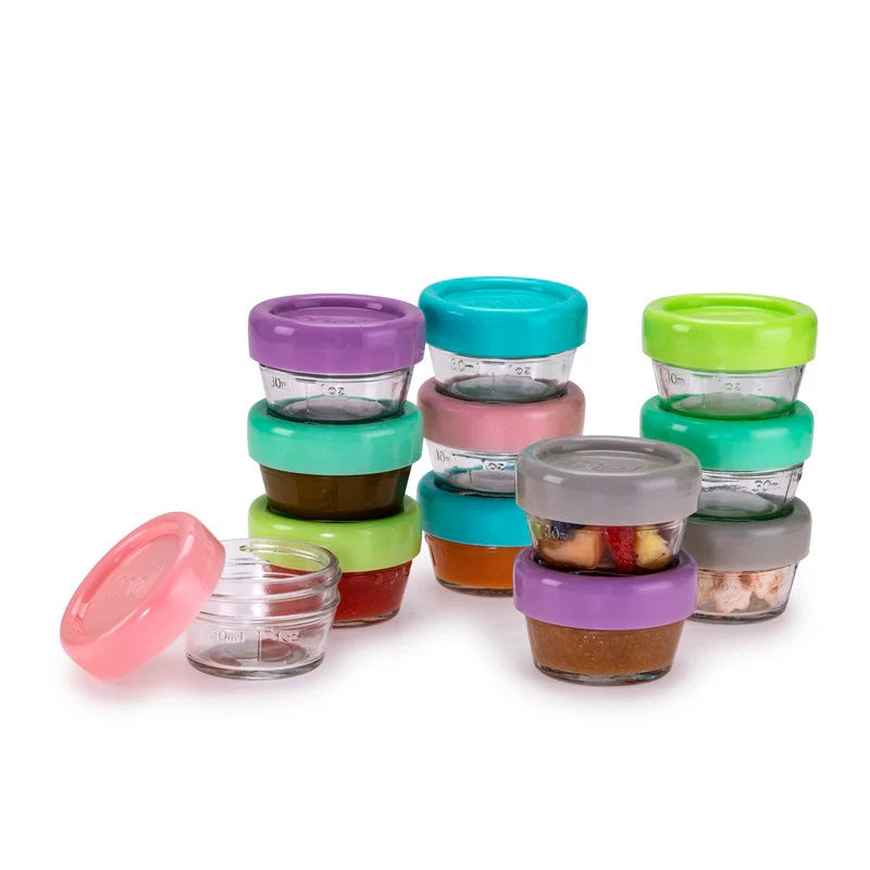 Melii - Glass Food Storage Container 2oz - 12 pcs