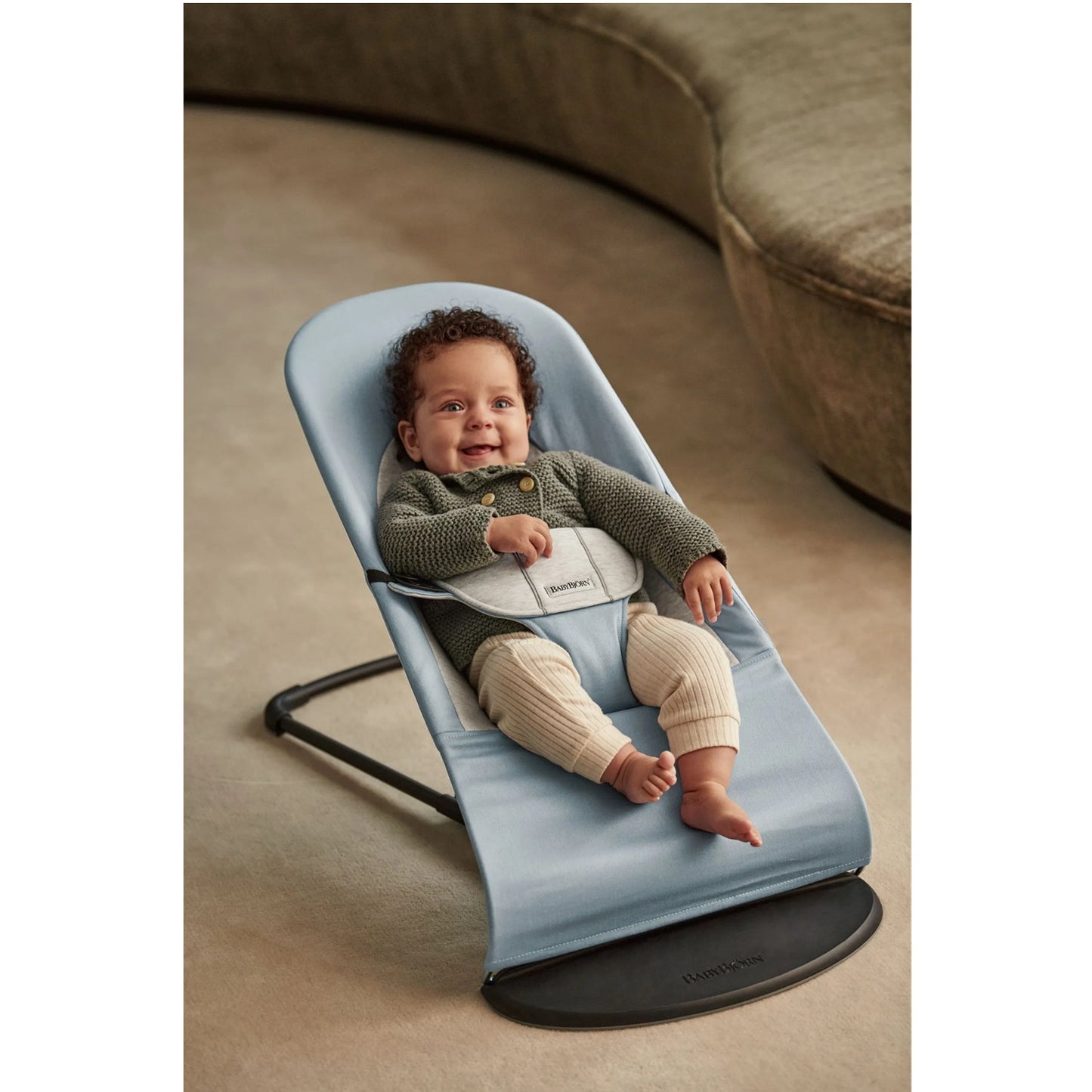 BabyBjorn Bouncer Balance Soft Woven/Jersey - Blue/Grey