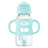 Dr Browns Sippy Straw Bottle With Silicone Handles Green - 270ml
