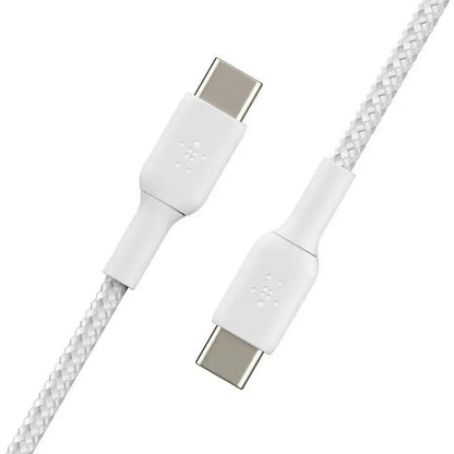 Belkin BOOST CHARGE Braided USB-C to USB-C Cable, White