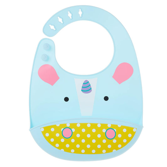 Skip Hop - Zoo Fold & Go Silicone Bib - Unicorn