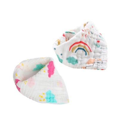 Little Story - Muslin Bandana Bibs - Set of 2 - Unicorn