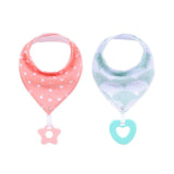 Little Story Bandana Drool Bibs Set of 2 - Love
