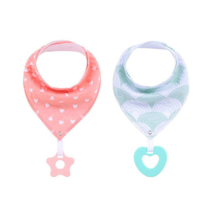 Little Story Bandana Drool Bibs Set of 2 - Love