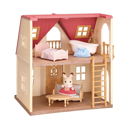 Calico Critters Red Roof Cozy Cottage With Figurines, Furniture & Accessory