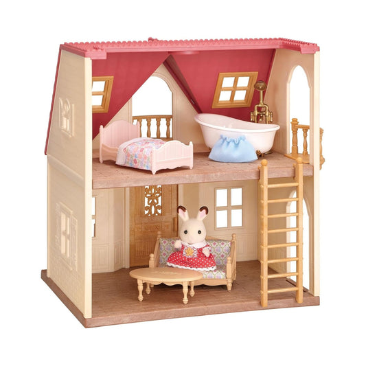 Calico Critters Red Roof Cozy Cottage With Figurines, Furniture & Accessory