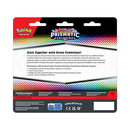 Pokemon TCG: Scarlet & Violet Prismatic Evolutions Tech Sticker Collection Blister Pack