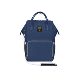 SUNVENO Diaper Bag with USB - Navy Blue