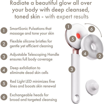 Geske Sonic LED Full-Body Brush | 9 in 1 Starlight