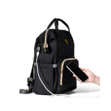 SUNVENO Diaper Bag - XL - Black with SUNVENO Stroller Hooks