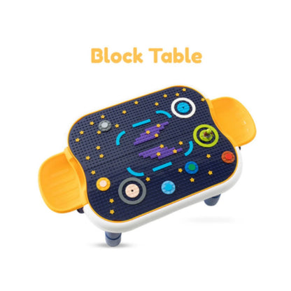 Little Story 4 In 1 Block Activity Table with Blocks - Blue