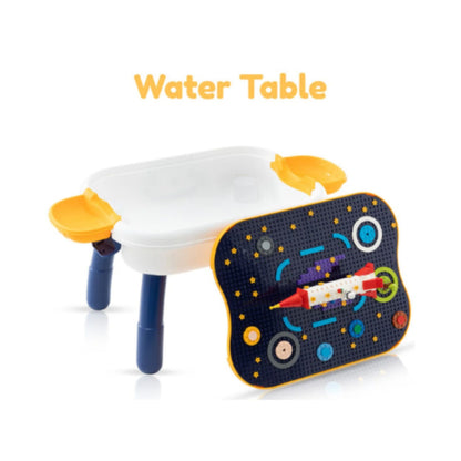 Little Story 4 In 1 Block Activity Table with Blocks - Blue