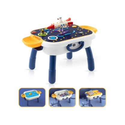 Little Story 4 In 1 Block Activity Table with Blocks - Blue
