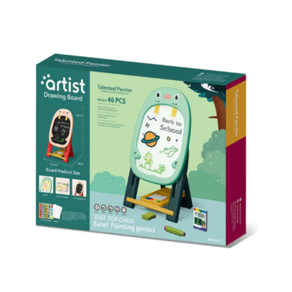 Little Story Artist Penguin Double Sided Magnetic Drawing Board (46 Pcs) W/ 2* Board Games - Green