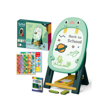 Little Story Artist Penguin Double Sided Magnetic Drawing Board (46 Pcs) W/ 2* Board Games - Green