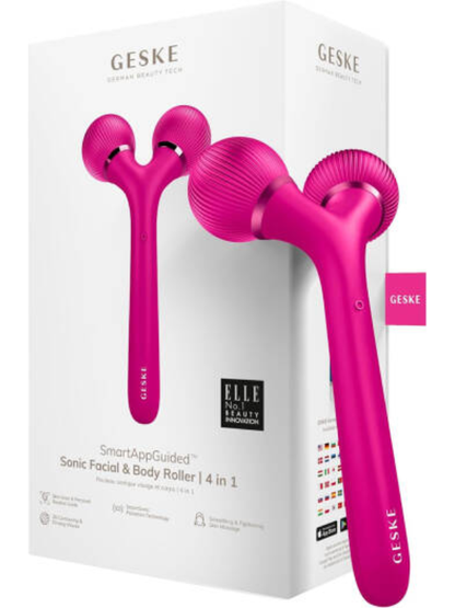 Geske Sonic Facial & Body Roller | 4 IN 1(Magenta)