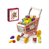 Little Story Role Play Market Shopping Cart Toy Set (56 Pcs) - Pink