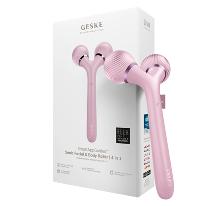 Geske Sonic Facial & Body Roller  4 in 1 (Pink)
