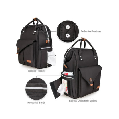 Alameda Diaper Backpack - Large - Jet Black