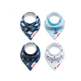 Eazy Kids Bandana Bibs Set of 4 - Organic Cotton - Anchor Ships
