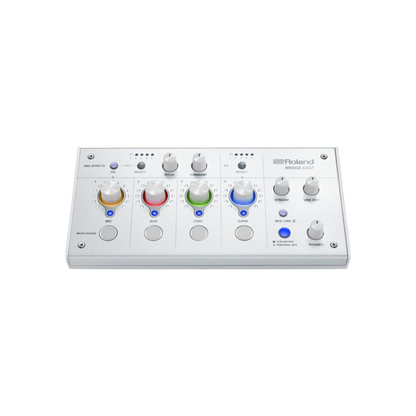 Roland BRIDGE CAST Dual-Bus Streaming/Gaming Mixer (Ice White)