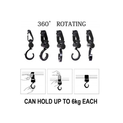 Alameda Rotating Compatible Stroller Hooks