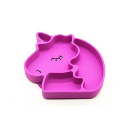 Eazy Kids Silicon Suction Plate - Unicorn Pink