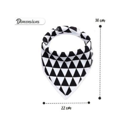 Eazy Kids Bandana Bibs Set of 4 - Organic Cotton - Triangle Dots