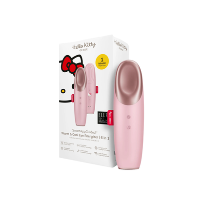 Geske SmartAppGuided Warm & Cool Eye Energizer | 6 in 1 (Hello Kitty Pink)