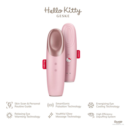 Geske SmartAppGuided Warm & Cool Eye Energizer | 6 in 1 (Hello Kitty Pink)