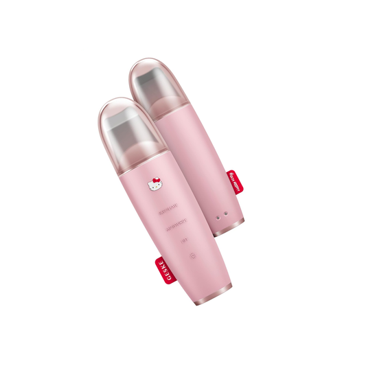 Geske SmartAppGuided MicroCurrent Skin Scrubber & Blackhead Remover | 9 in 1 (Hello Kitty Pink)"