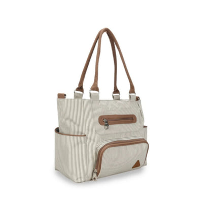 Little Story diaper bag set of 6 with hooks - Ivory