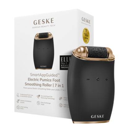 Geske SMARTAPPGUIDED ELECTRIC PUMICE FOOT SMOOTHING ROLLER | 7 IN 1 (Black)