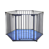 Baby Safe Convertible Playpen with Mat - Grey