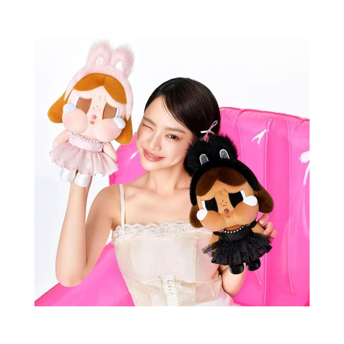 Pop Mart Plush Doll - Crybaby Shiny Shiny Series Black