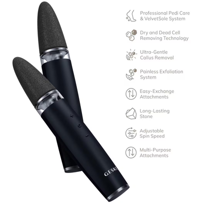Geske SMARTAPPGUIDED ELECTRIC PUMICE FOOT SMOOTHING MULTI-PEN | 8 IN 1 (BLACK)