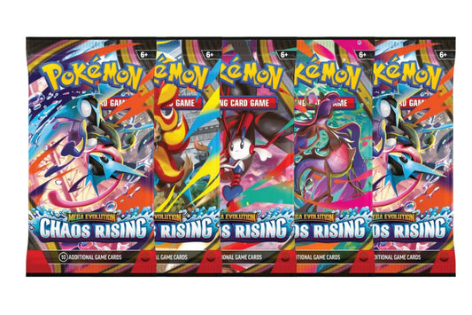 2025 Pokémon Mega Evolution Chaos Rising (5 Packs)